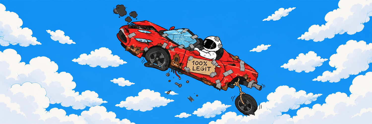 The fraudulent Tesla Roadster falling through the clouds